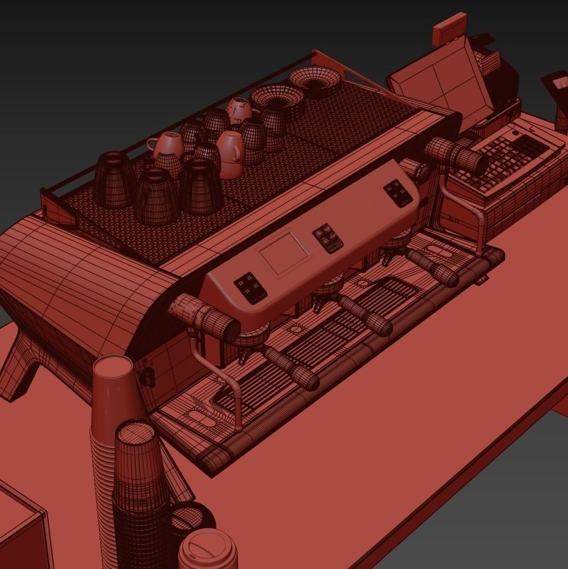 Cafe Bar AN01 Low-poly 3D model_6