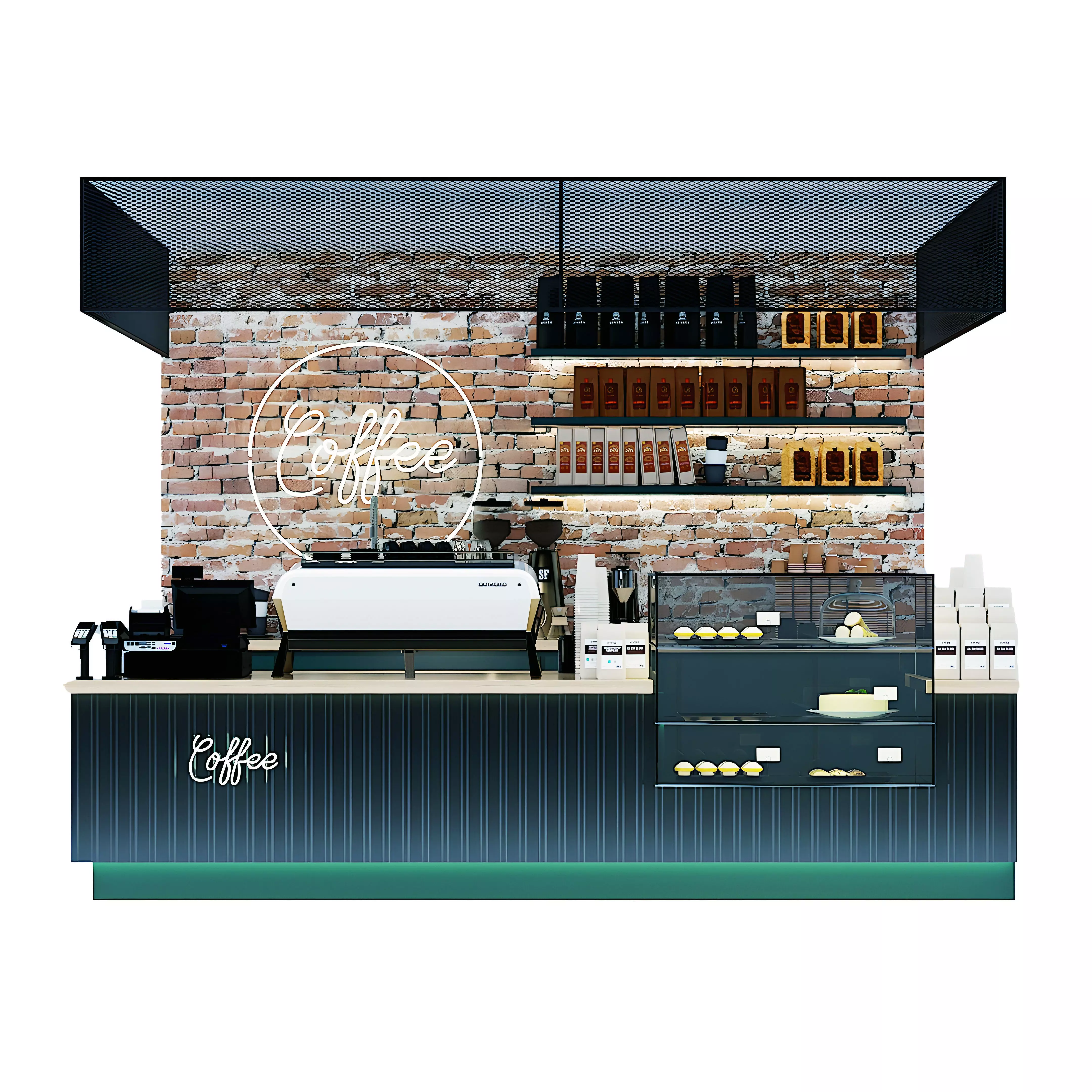 Cafe Bar AN01 Low-poly 3D model_0