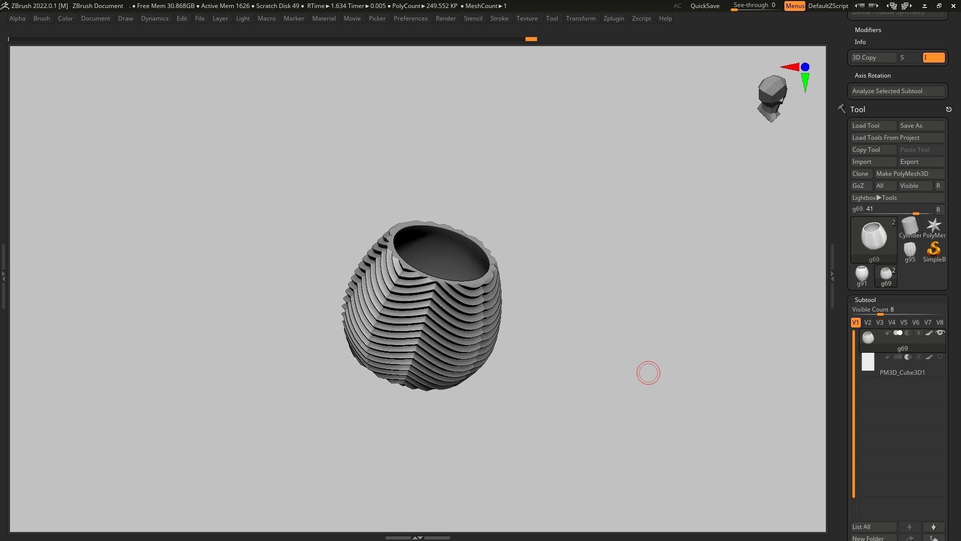 pot g69 3D print model 3D print model_6