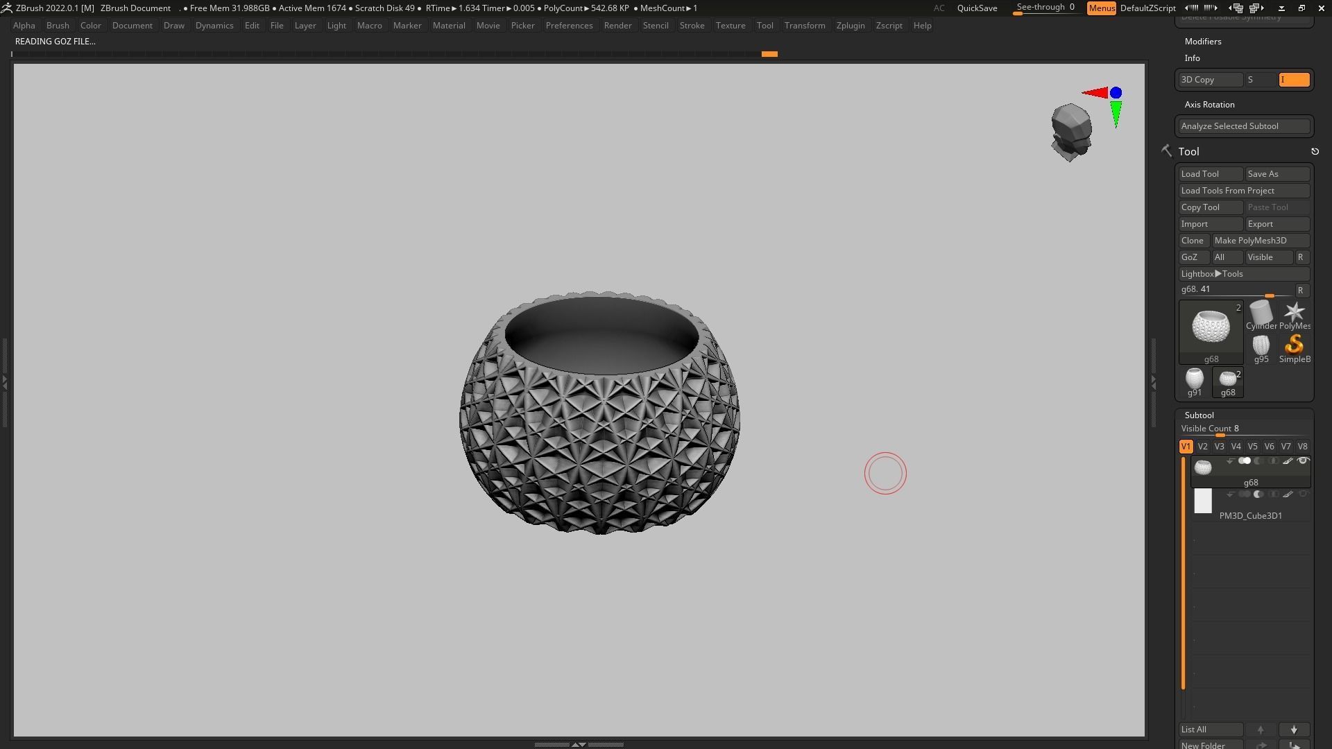 pot g68 3D print model  3D print model_5