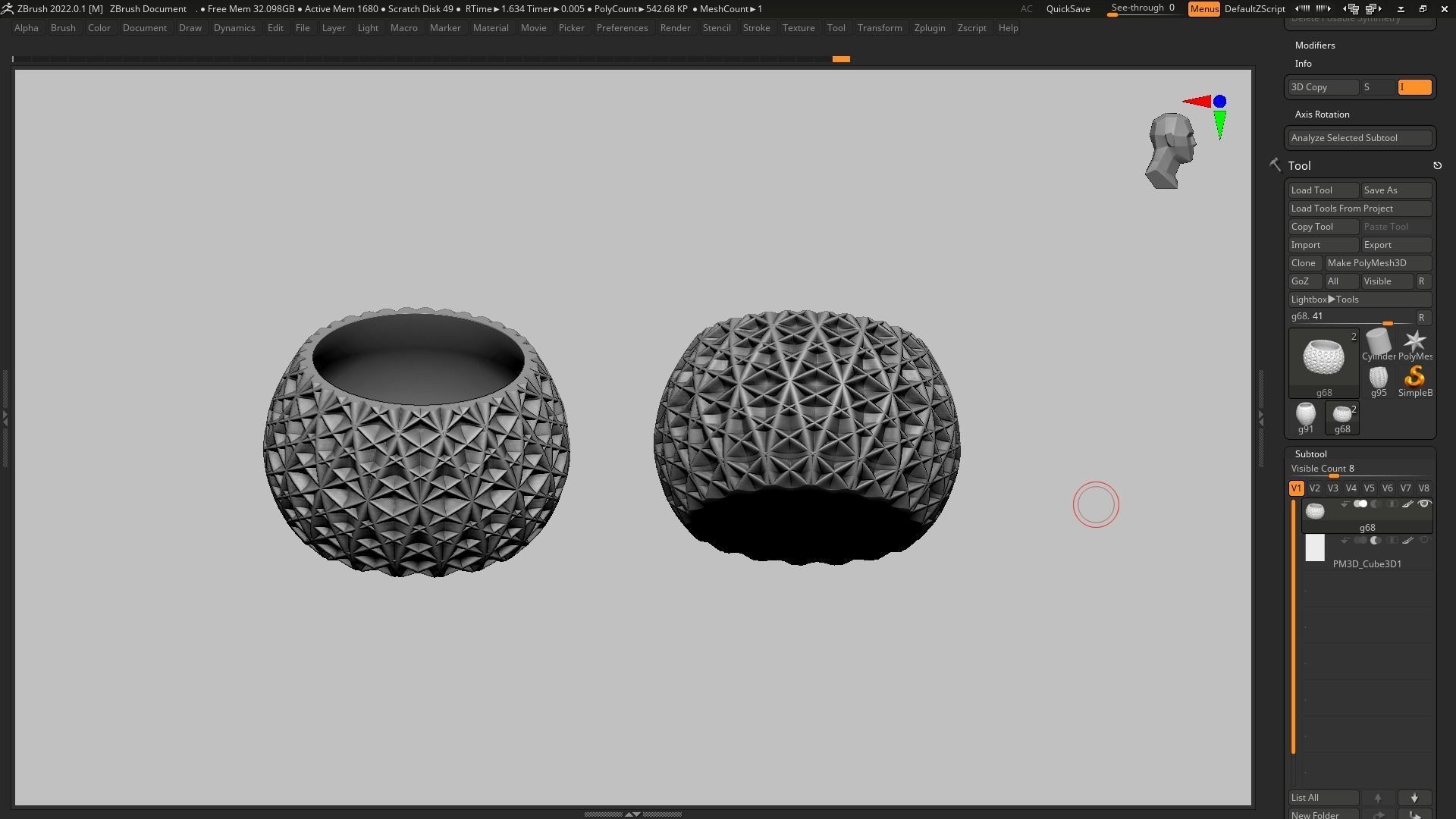 pot g68 3D print model  3D print model_12