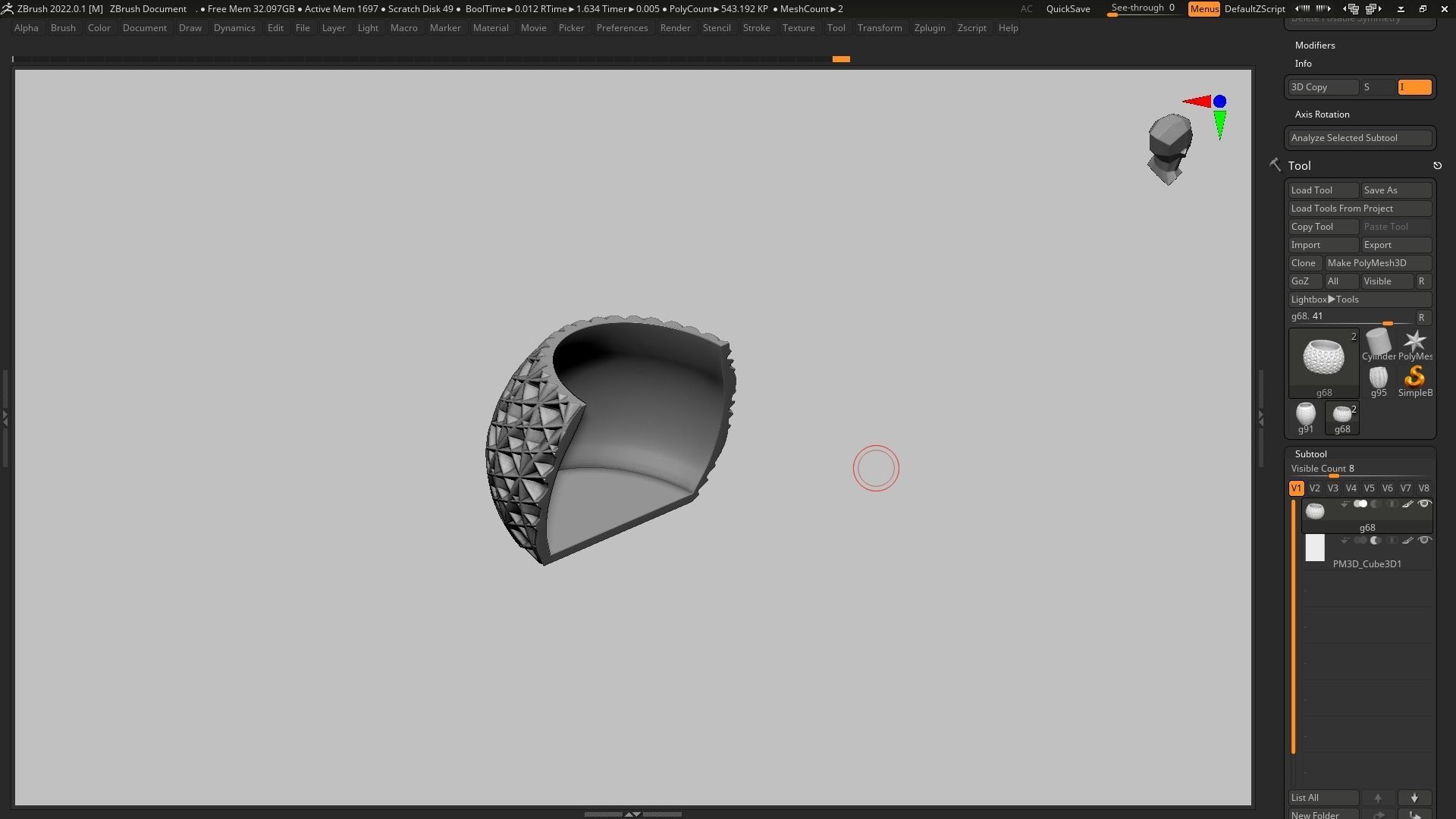 pot g68 3D print model  3D print model_16