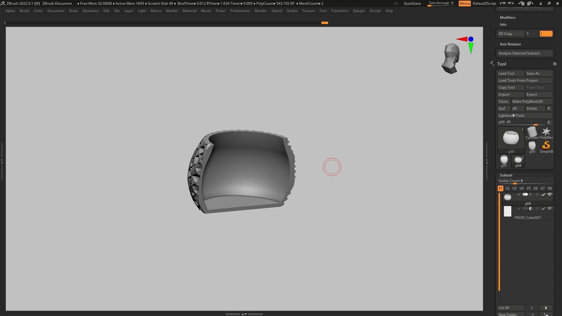 pot g68 3D print model  3D print model_15