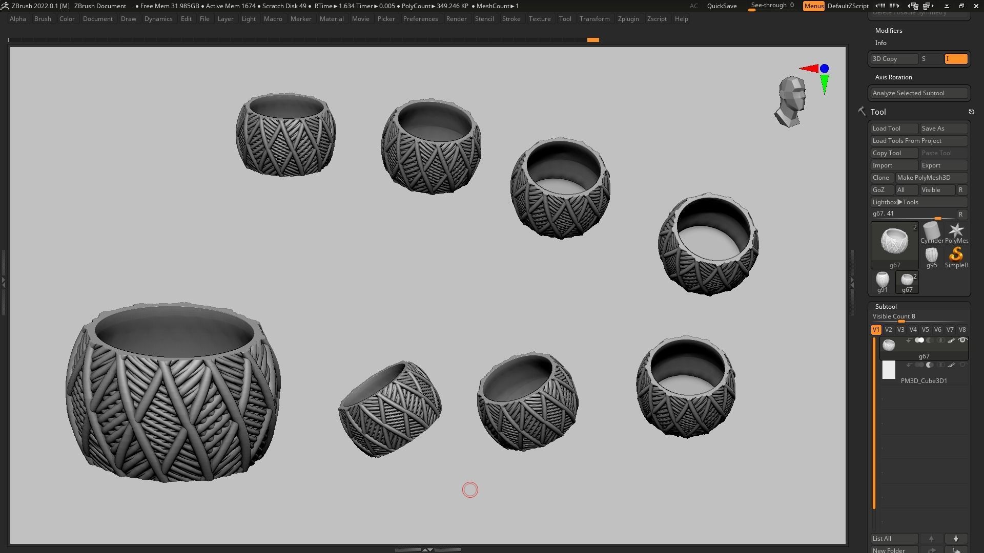 pot g67 3D print model 3D print model_15