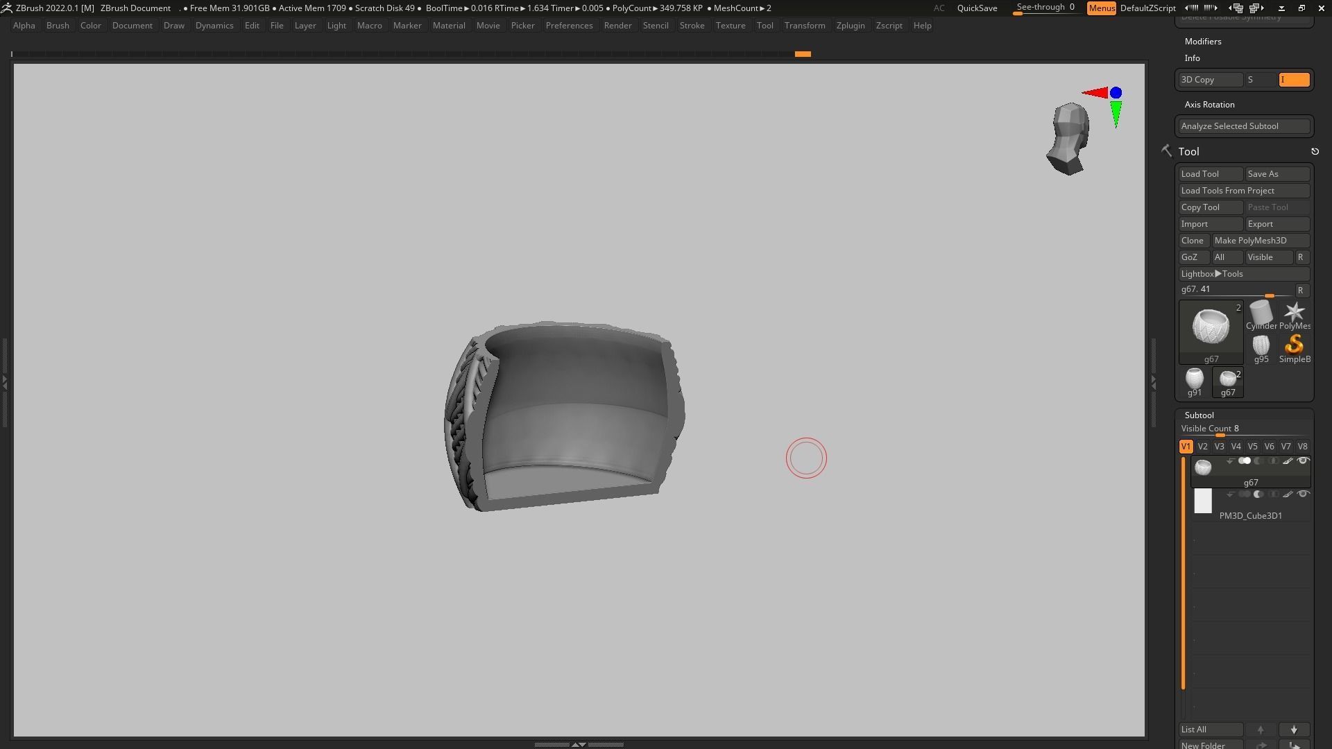 pot g67 3D print model 3D print model_17