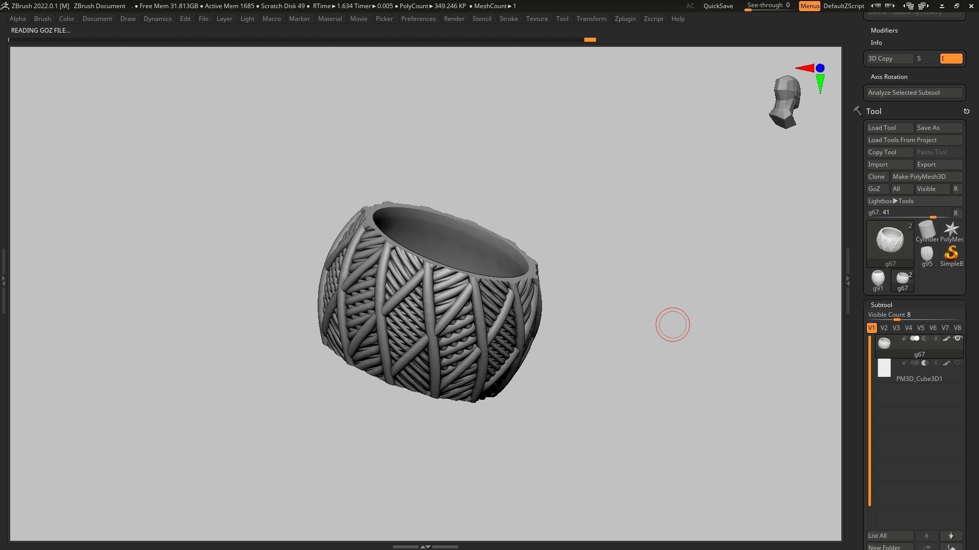 pot g67 3D print model 3D print model_6