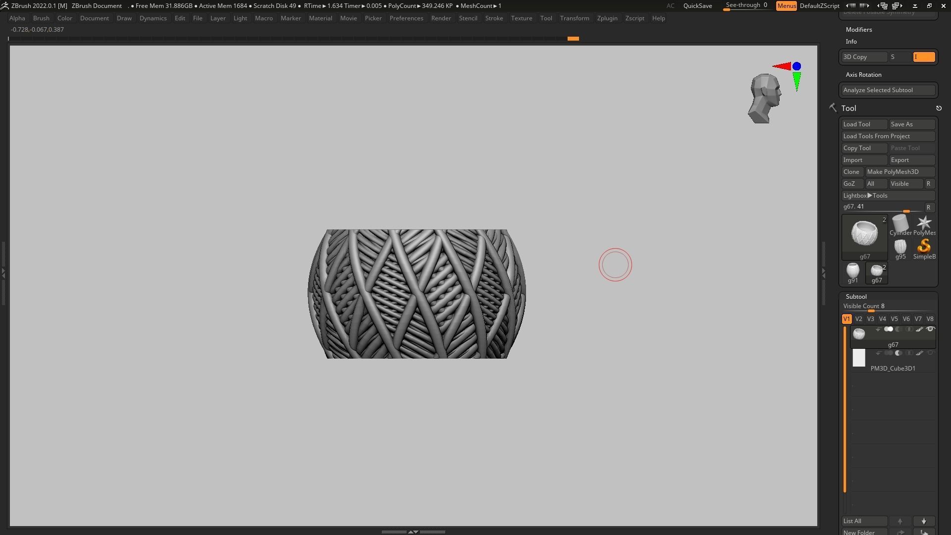 pot g67 3D print model 3D print model_11