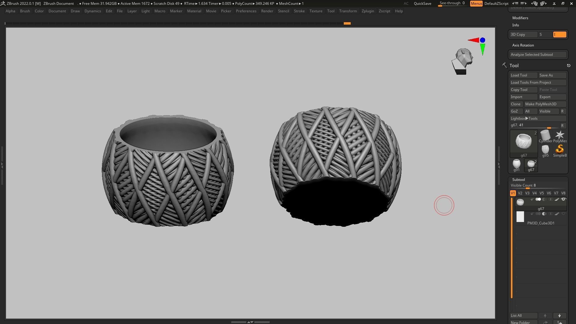 pot g67 3D print model 3D print model_14