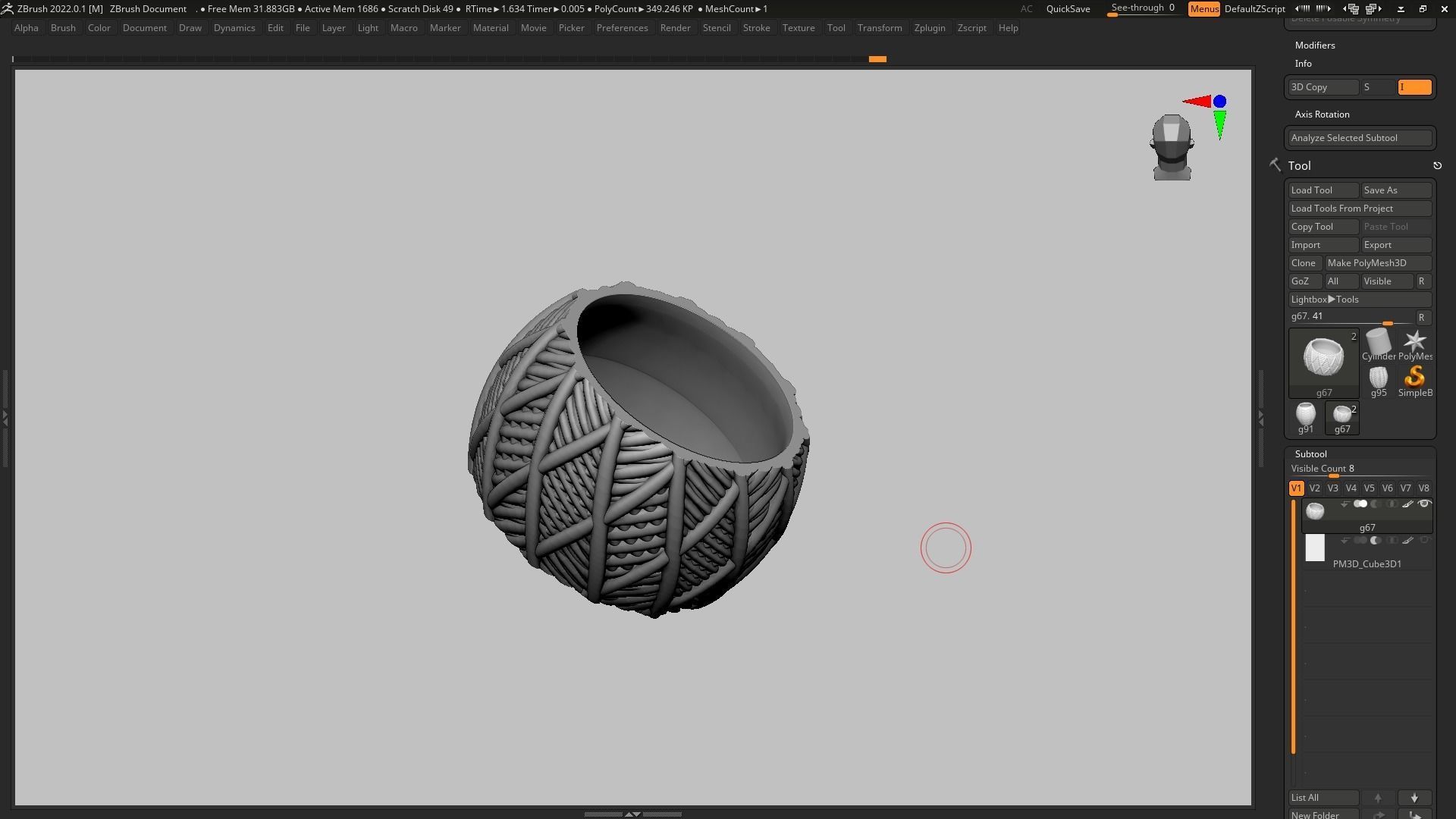 pot g67 3D print model 3D print model_8