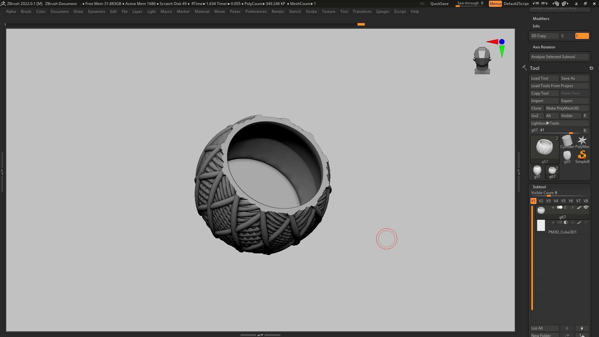 pot g67 3D print model 3D print model_9