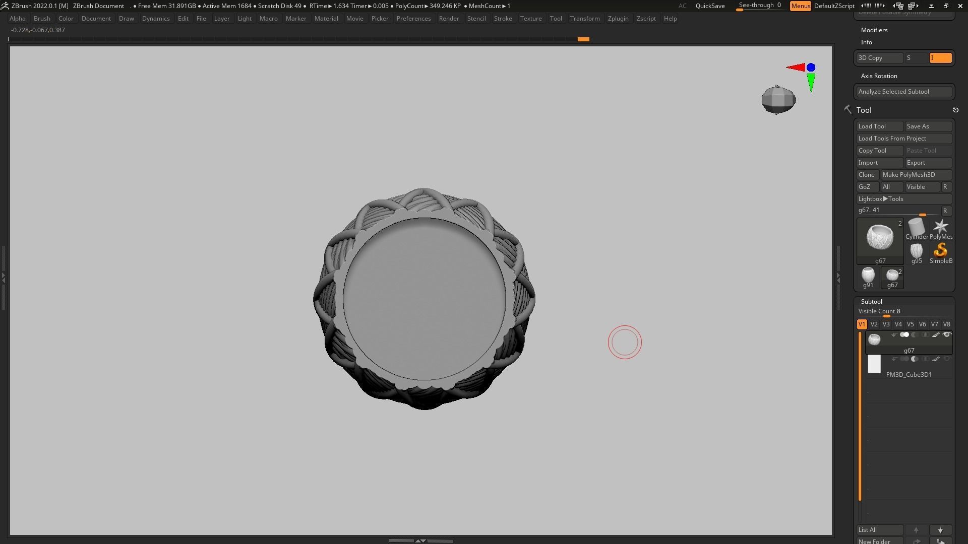 pot g67 3D print model 3D print model_12