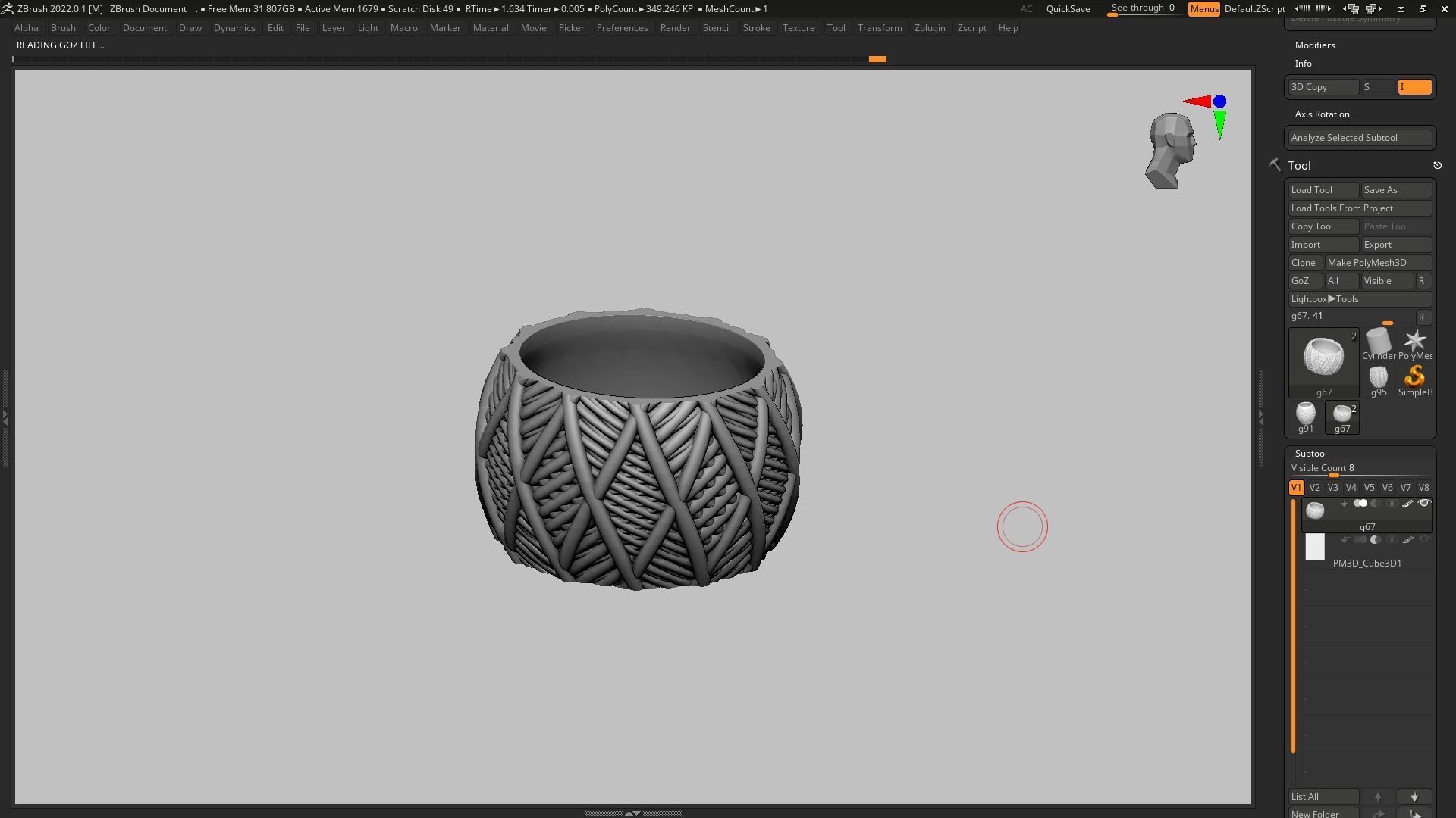 pot g67 3D print model 3D print model_5