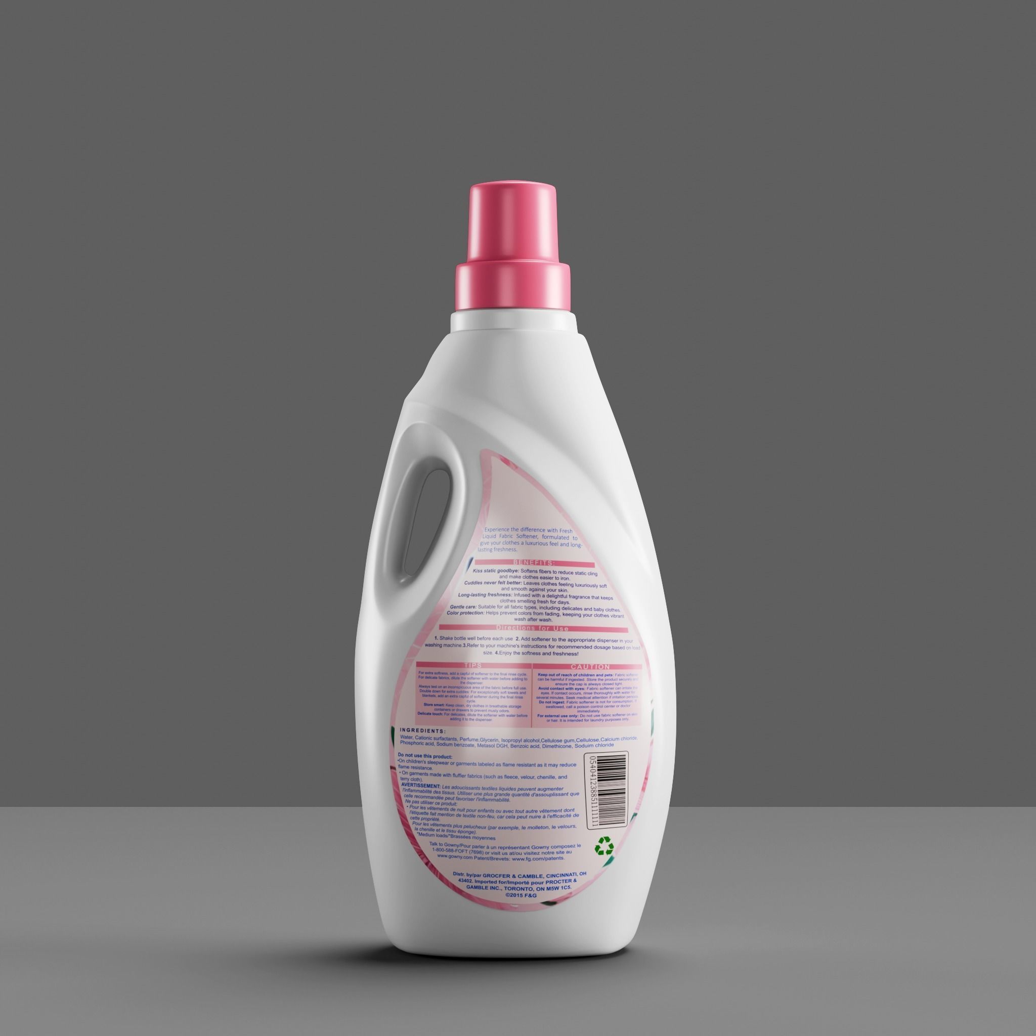 Detergent Bottle Container Mock up Low-poly 3D model_2