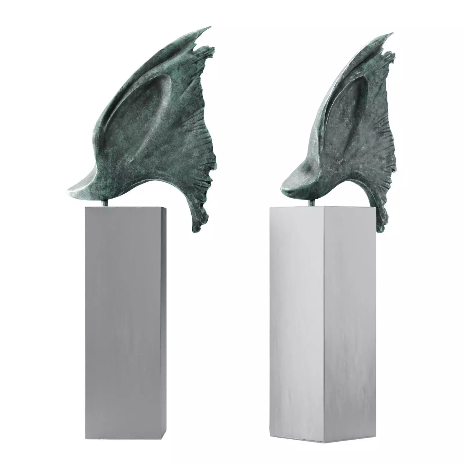 Barrell sculpture Wing One Art 3D model_0