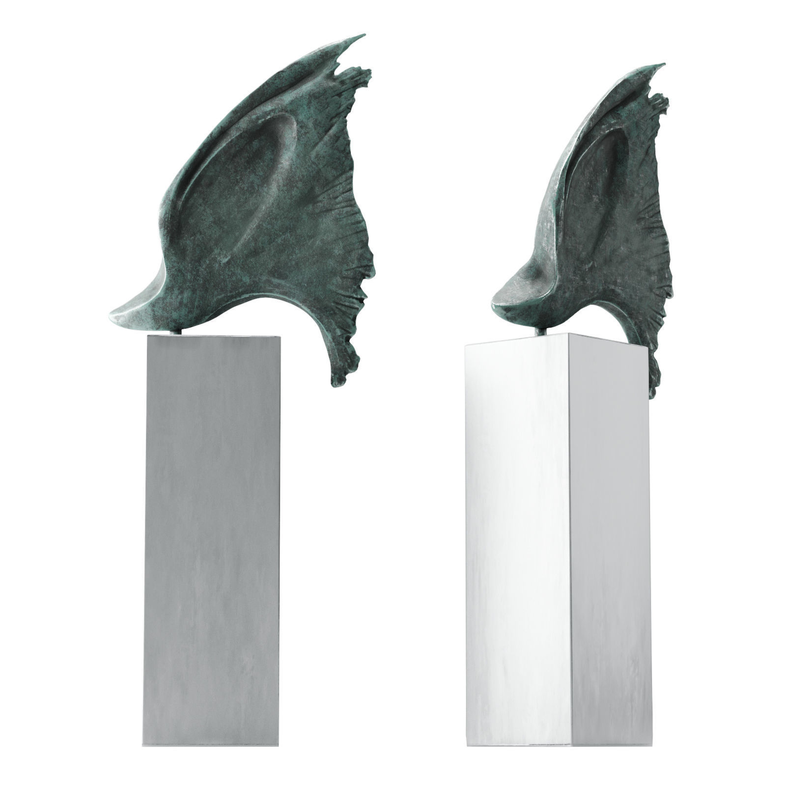 Barrell sculpture Wing One Art 3D model_4