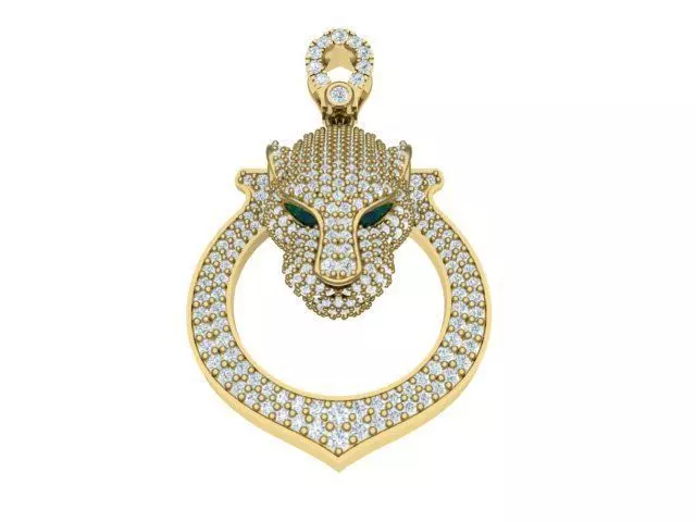 3d panther pendant model 3D print model_0