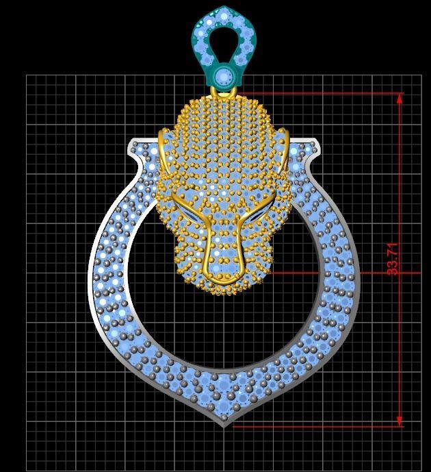 3d panther pendant model 3D print model_1