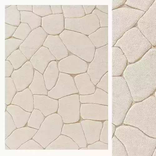 Wool carpet Mattia Cream 3D model