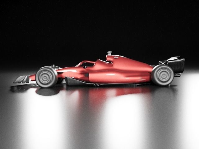 F1 Racing Car 3D model_3