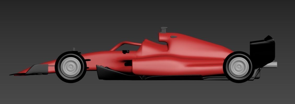 F1 Racing Car 3D model_8