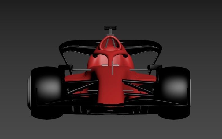 F1 Racing Car 3D model_6
