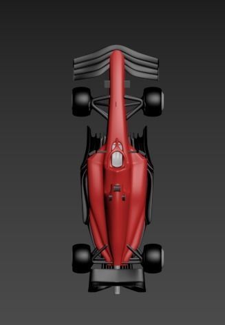 F1 Racing Car 3D model_9