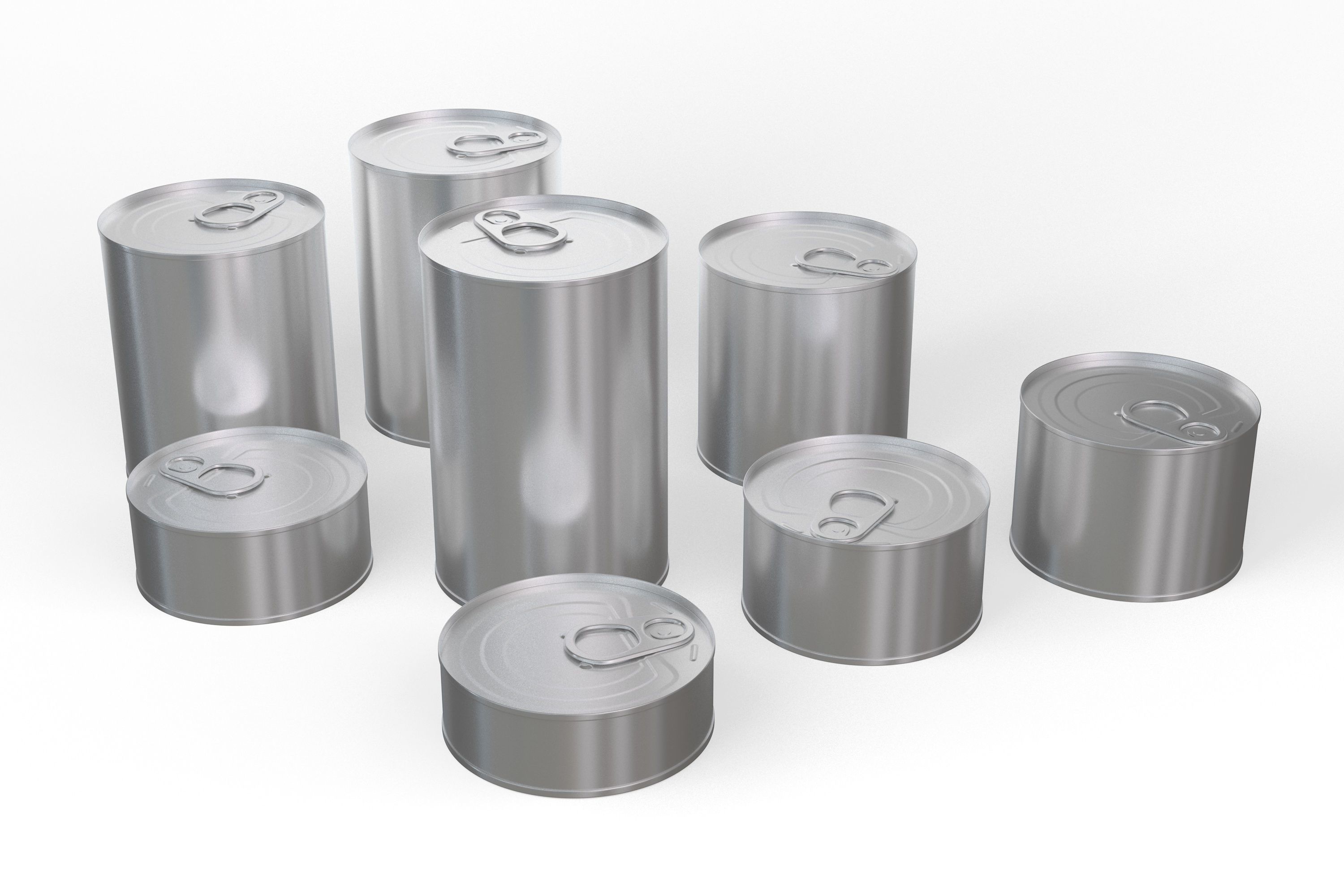 Tin Can Set 3D model_3