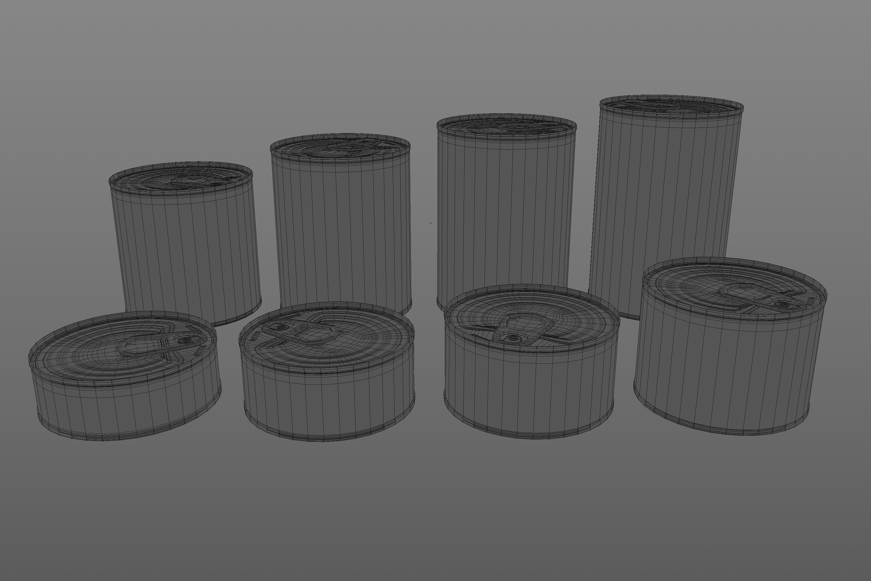 Tin Can Set 3D model_5