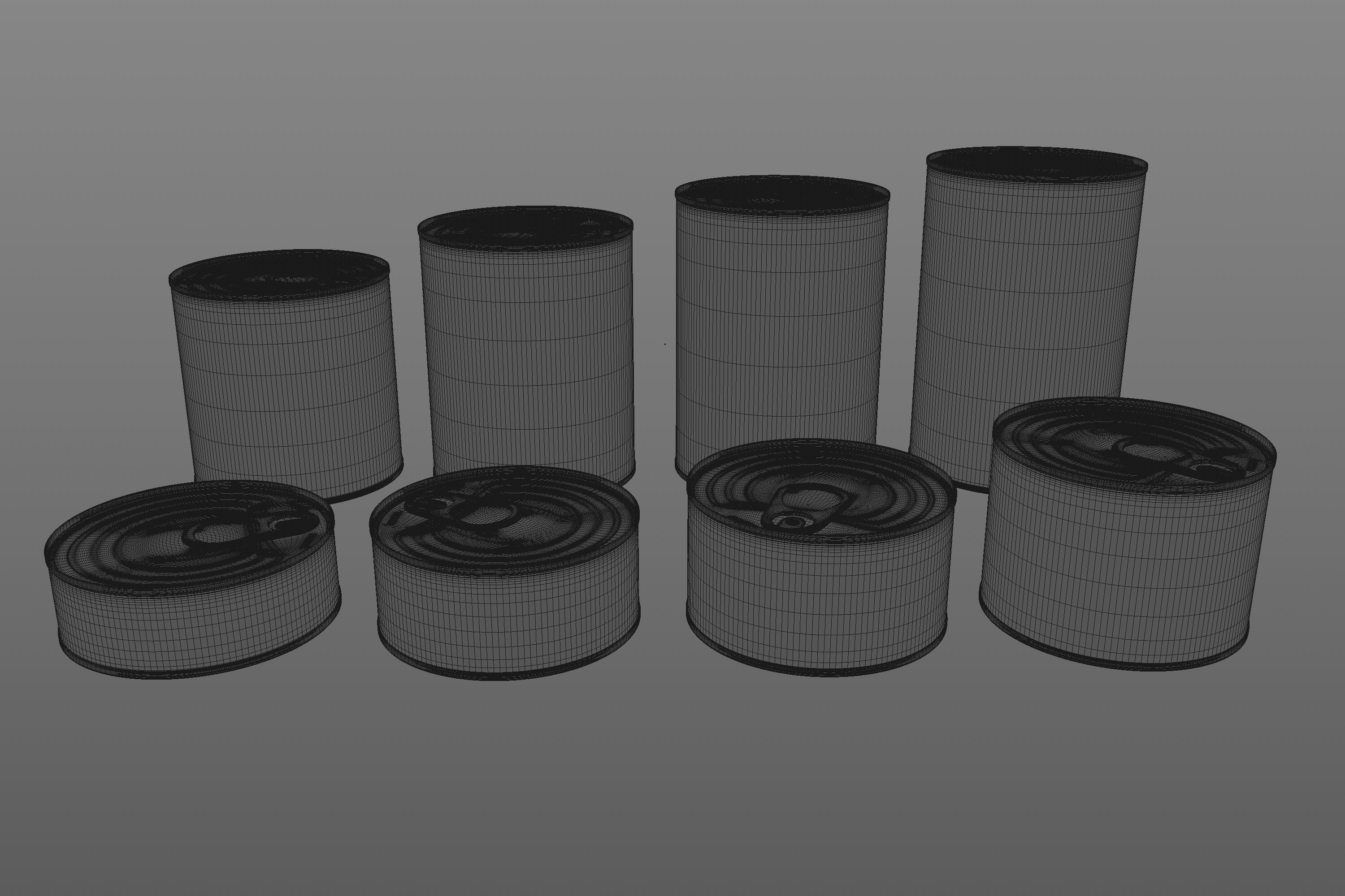 Tin Can Set 3D model_6