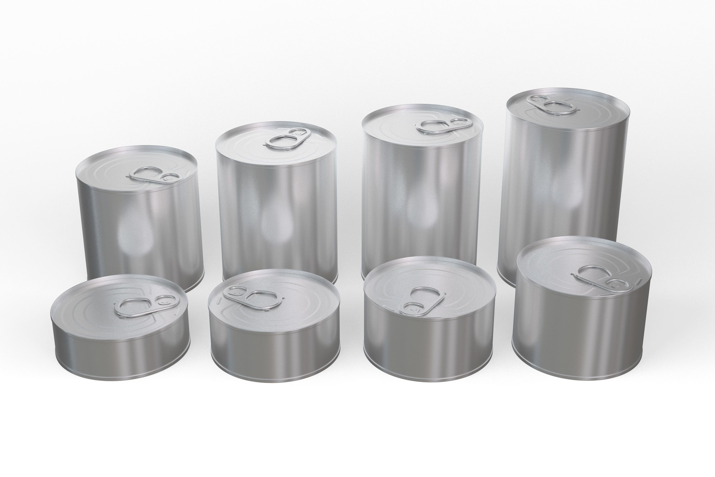 Tin Can Set 3D model_1