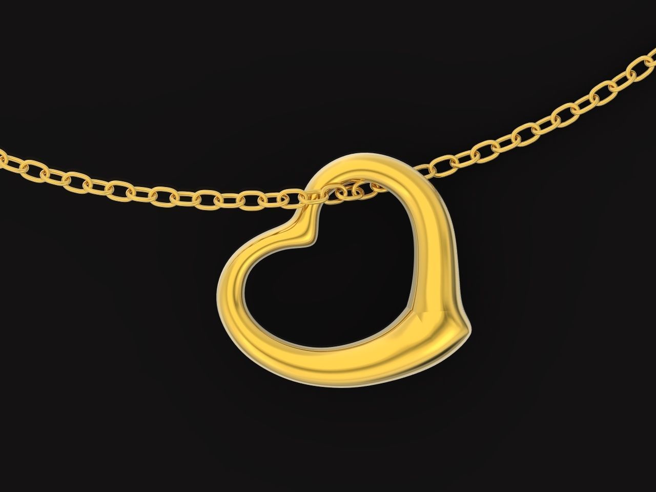  tiffany  pendant open heart 1035 3D print model_22