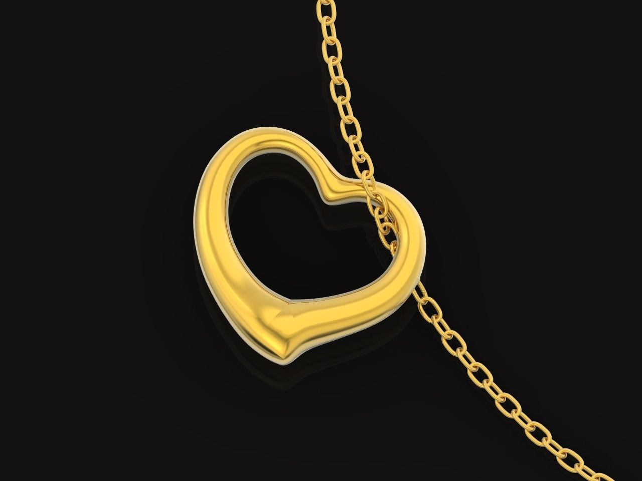  tiffany  pendant open heart 1035 3D print model_20