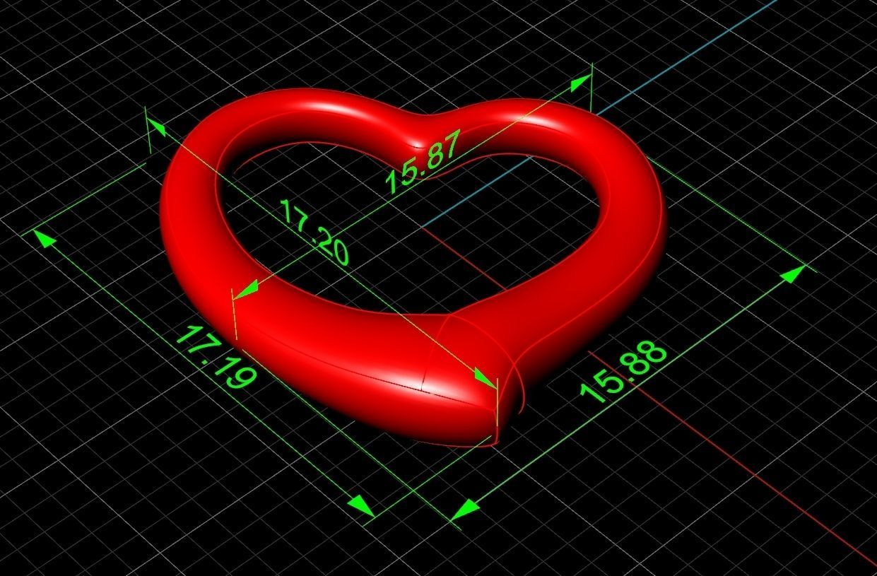  tiffany  pendant open heart 1035 3D print model_9