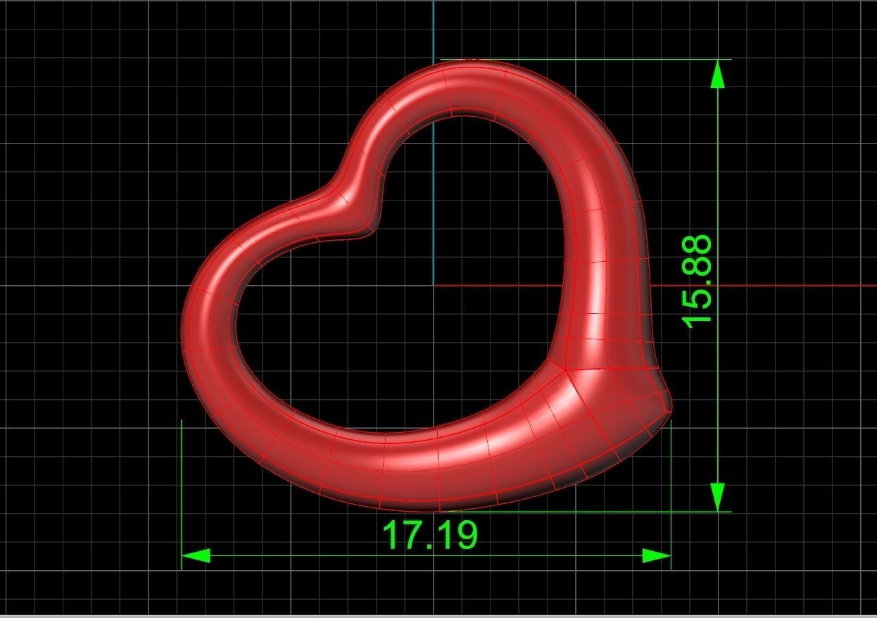  tiffany  pendant open heart 1035 3D print model_6
