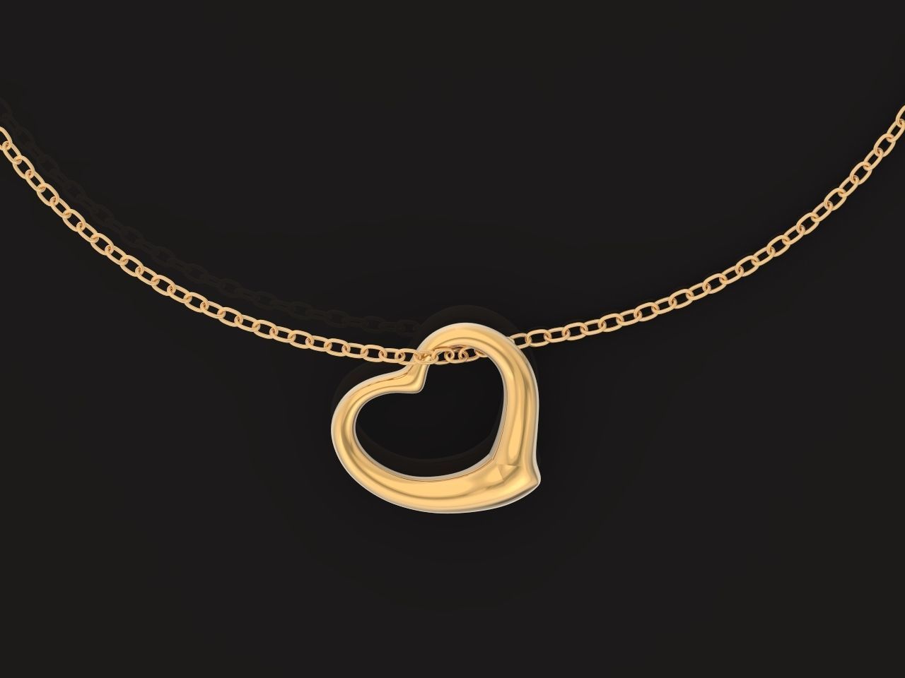  tiffany  pendant open heart 1035 3D print model_12