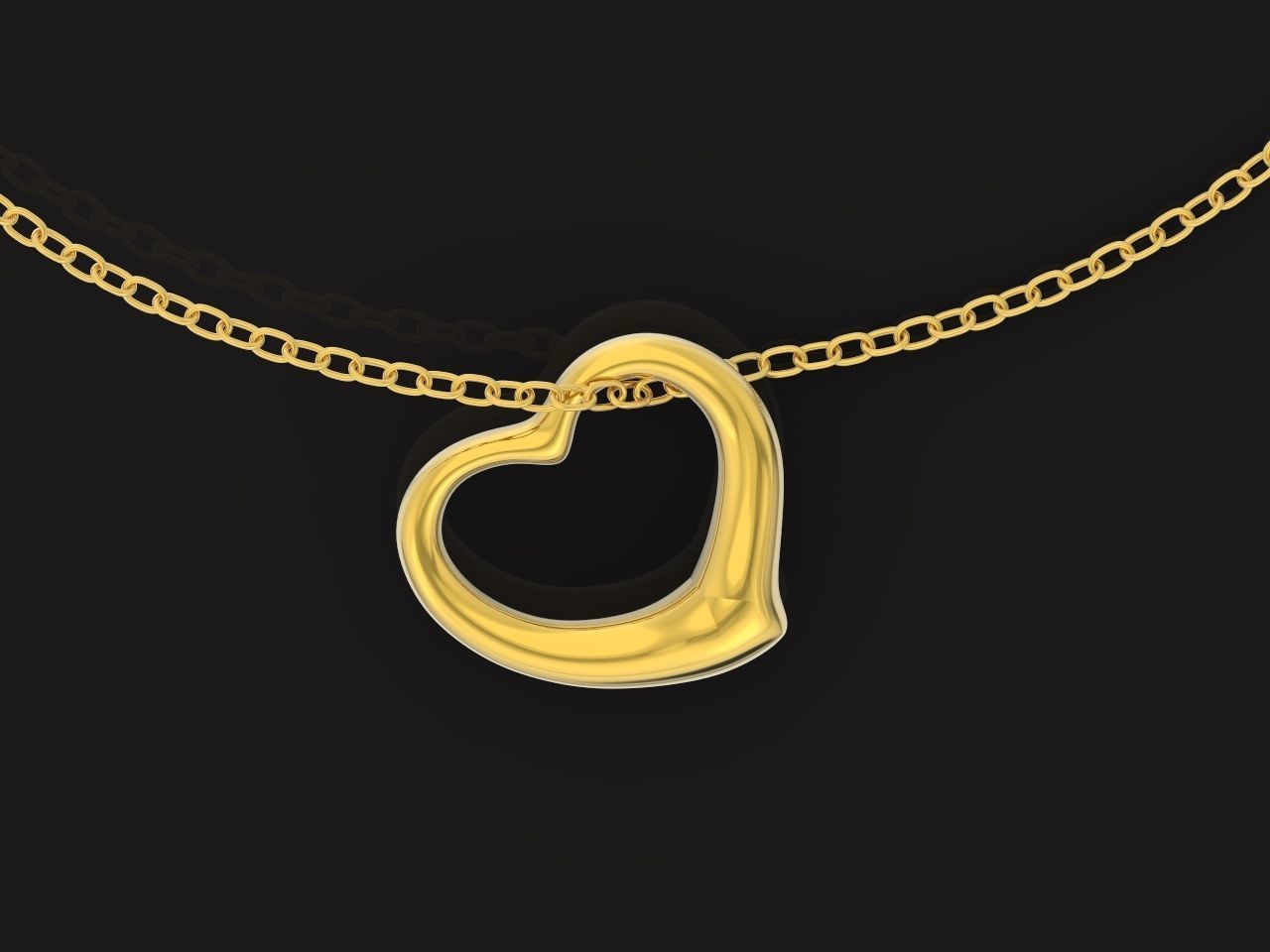  tiffany  pendant open heart 1035 3D print model_14