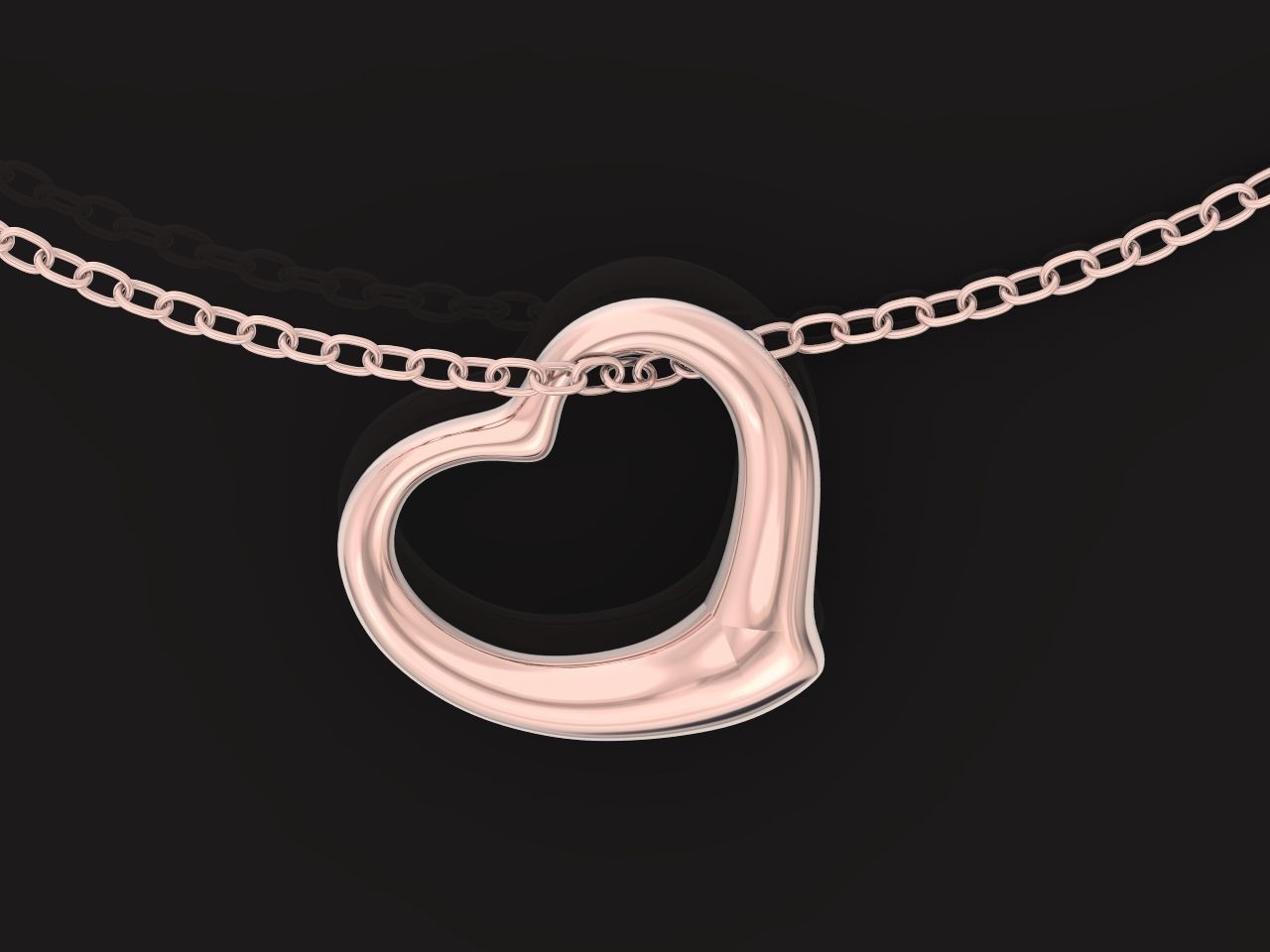  tiffany  pendant open heart 1035 3D print model_16