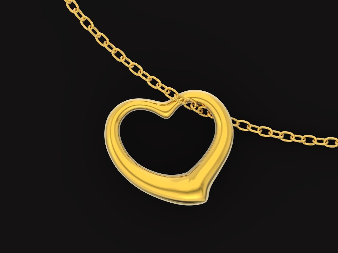  tiffany  pendant open heart 1035 3D print model_21