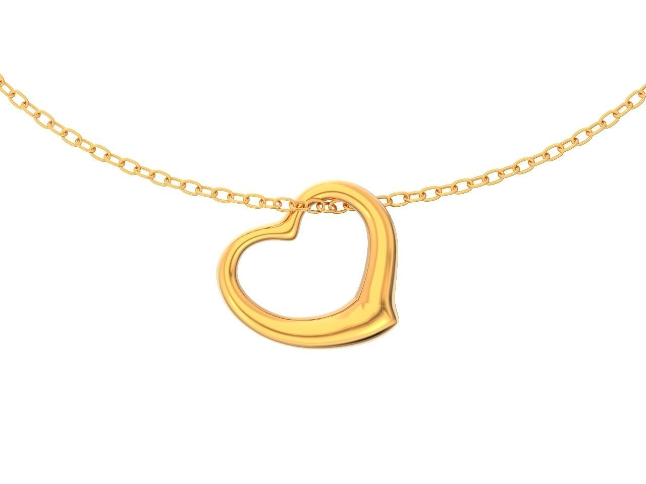  tiffany  pendant open heart 1035 3D print model_2