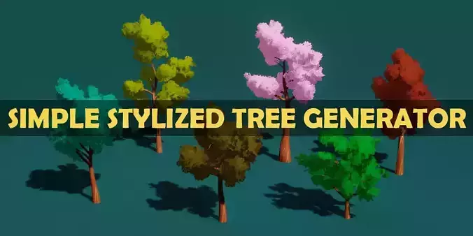 Simple Stylized Tree Generator 3D model
