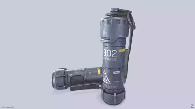 Scifi grenade Low-poly 3D model