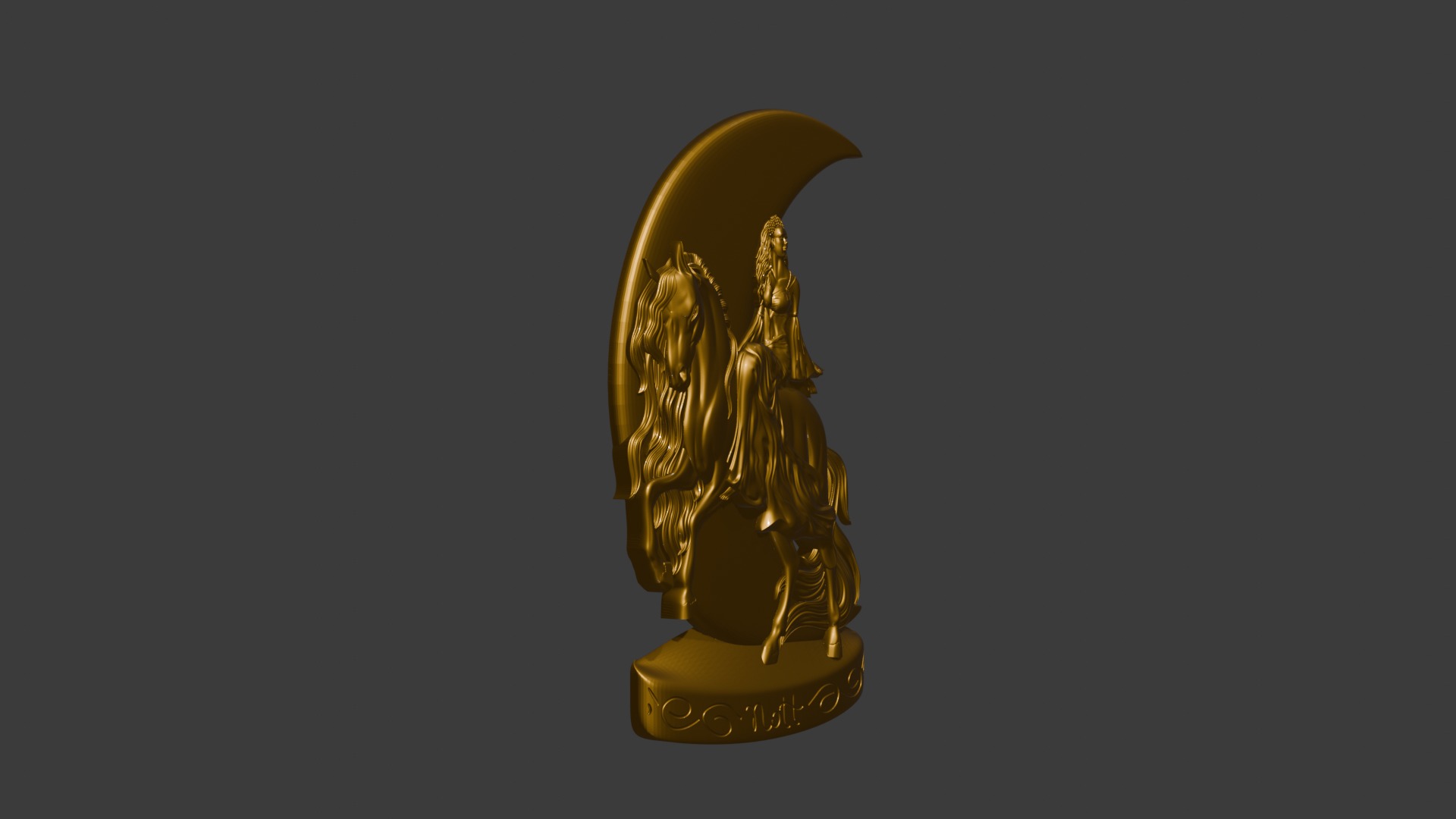 Nott Night goddes of the night 3d model basrelief pendant 3D print model_32
