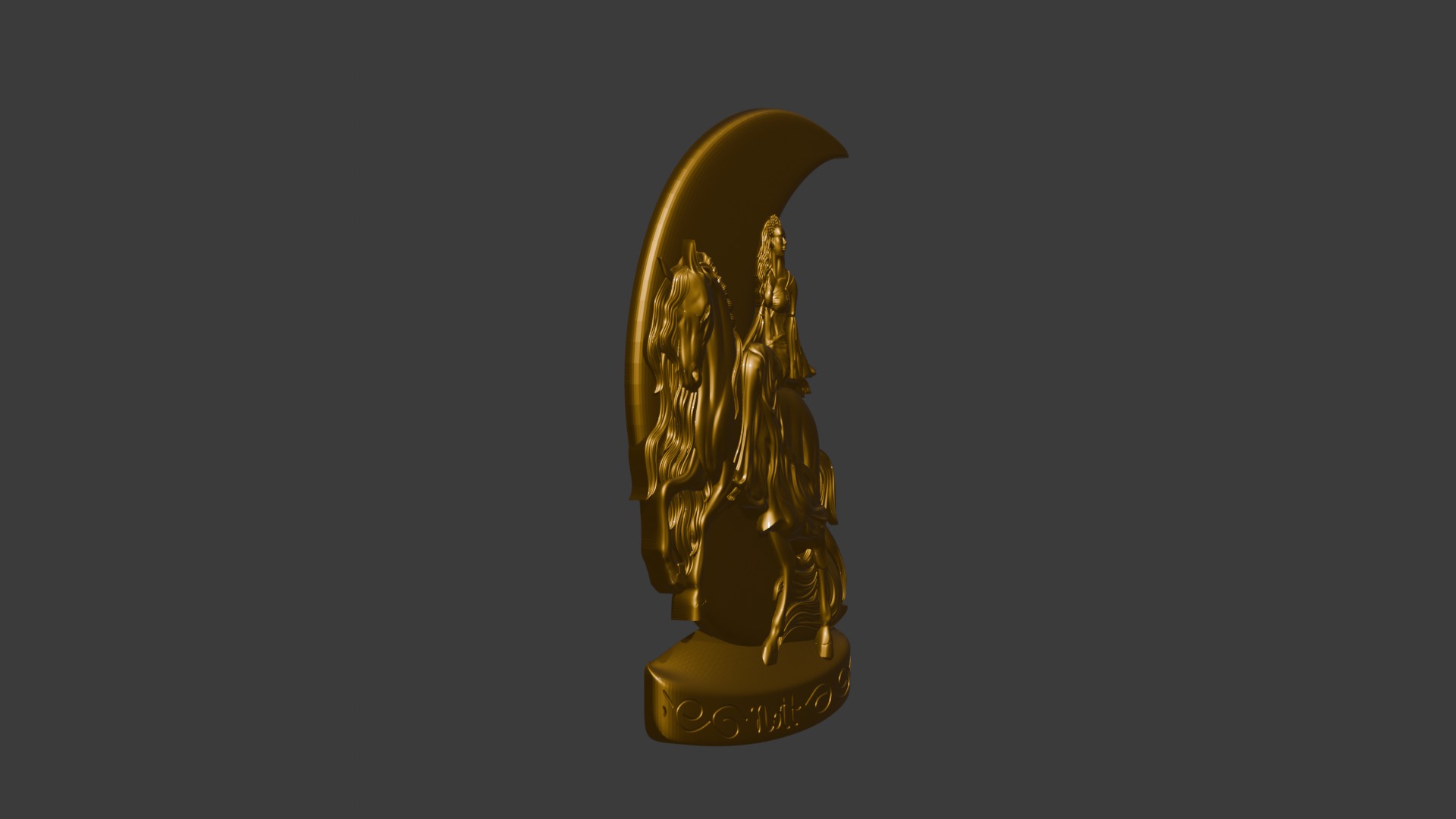 Nott Night goddes of the night 3d model basrelief pendant 3D print model_33