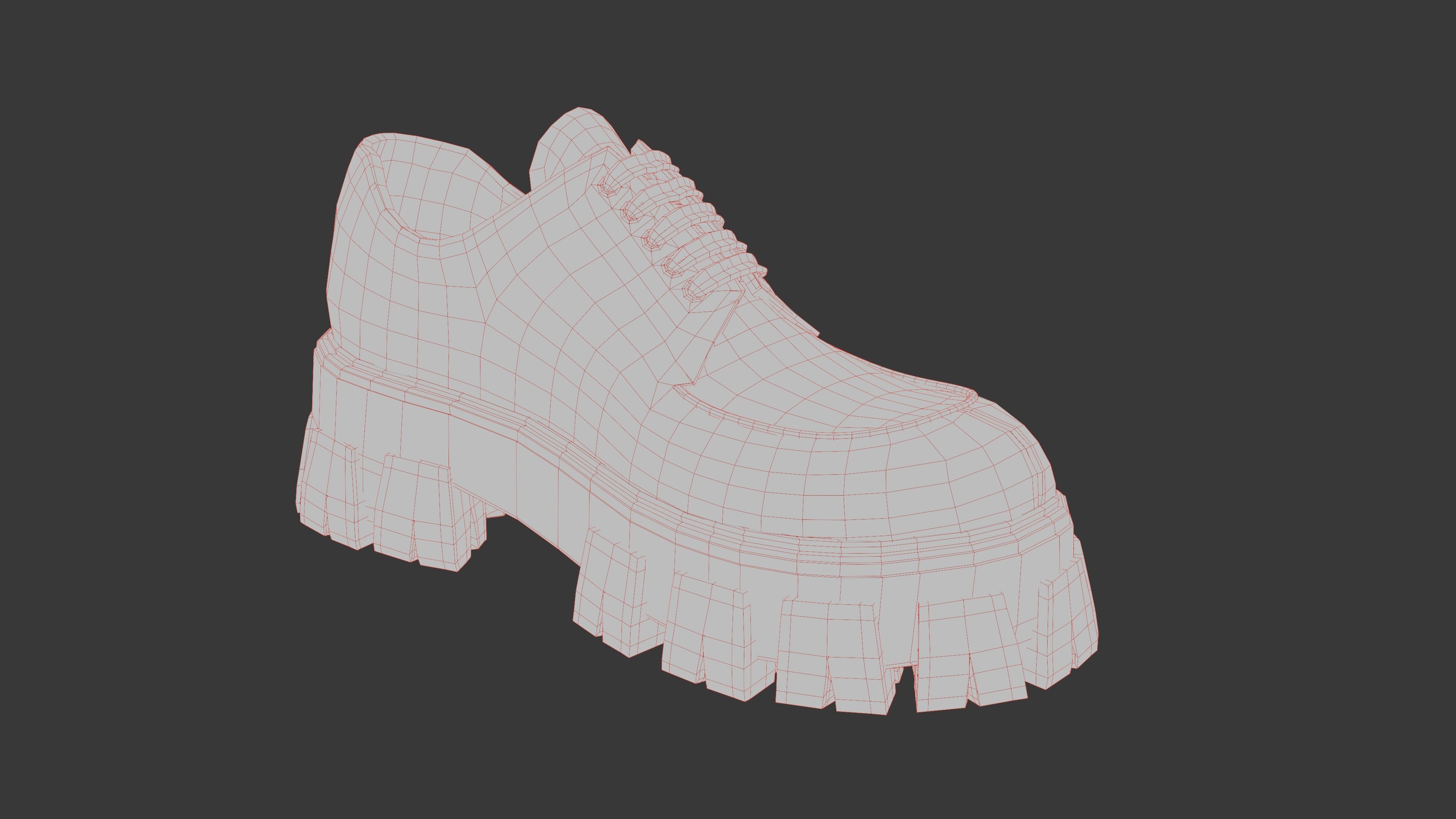 Prada Boots Low-poly 3D model_7