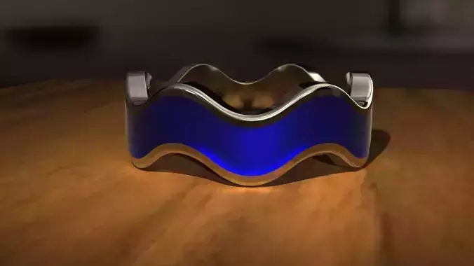 Wave Enamel Ring size 15