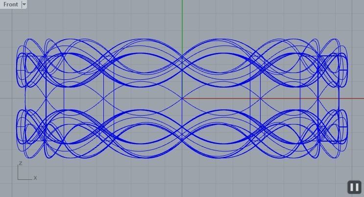 Wave Enamel Ring size 16 3D print model_2