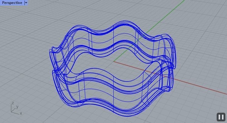 Wave Enamel Ring size 16 3D print model_3
