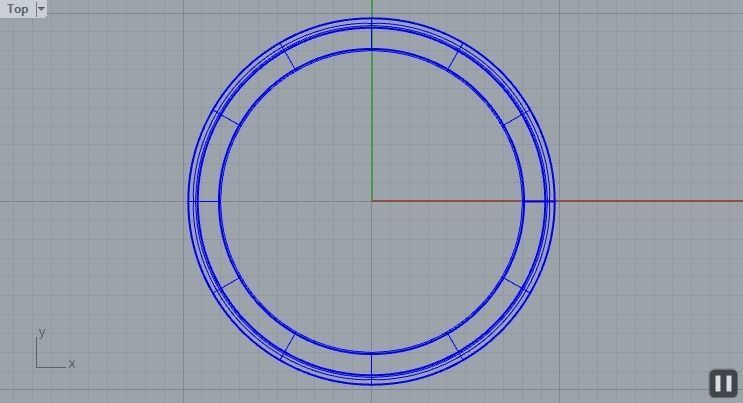 Wave Enamel Ring size 16 3D print model_4