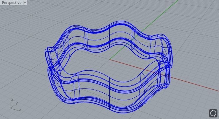 Wave Enamel Ring size 19 3D print model_3