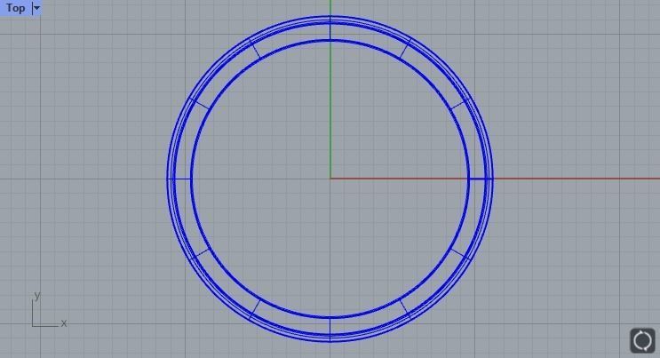 Wave Enamel Ring size 19 3D print model_4